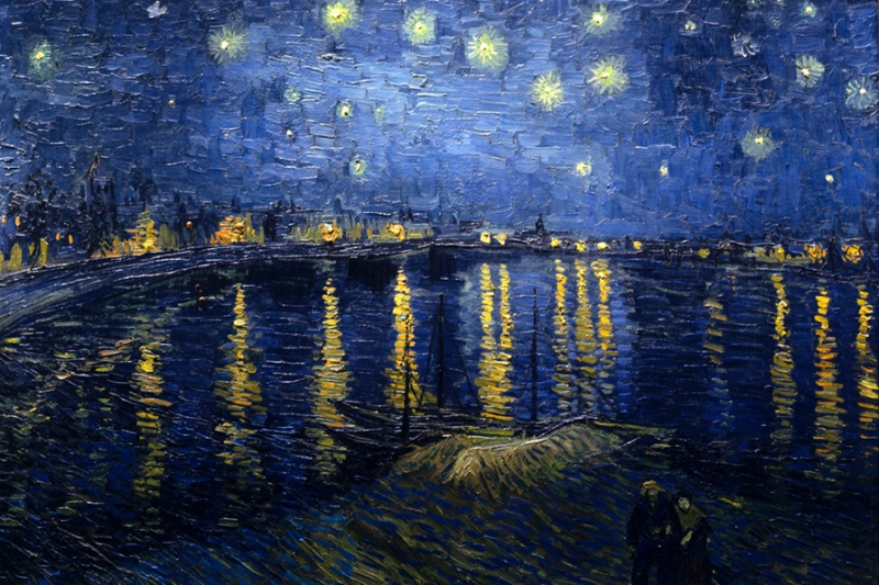 Nuit étoilée sur le Rhône, Van Gogh, 1888