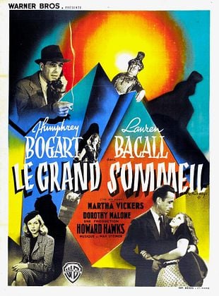 Affiche version française Le Grand sommeil, 1946 (©domaine public)