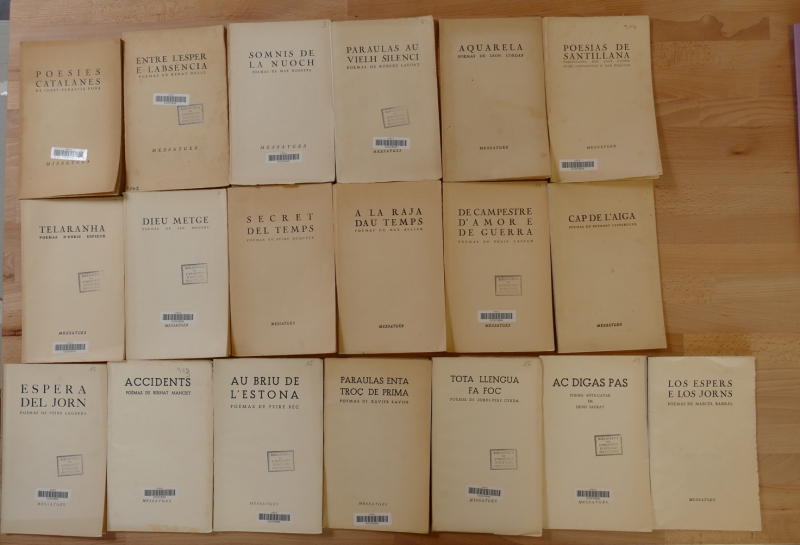 La collection Messatges de 1942 à 1954 