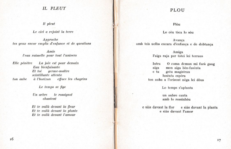 Reproduction du poème « Plòu »